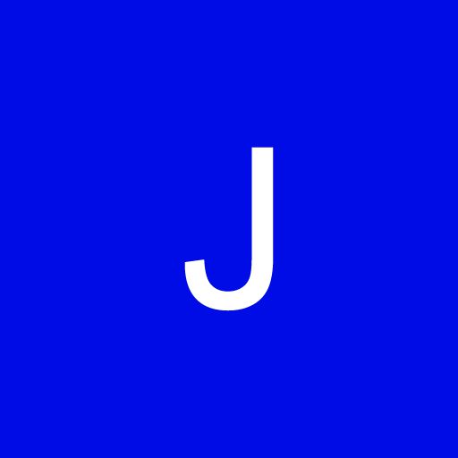 Letter J with background blue