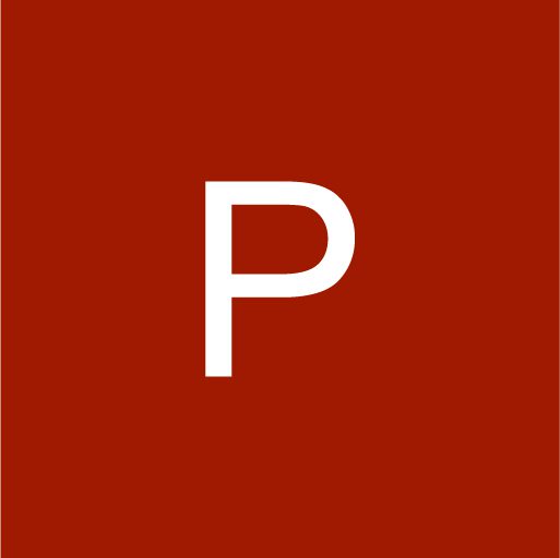 Letter P with background red