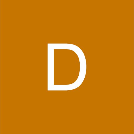 Letter D with background orange